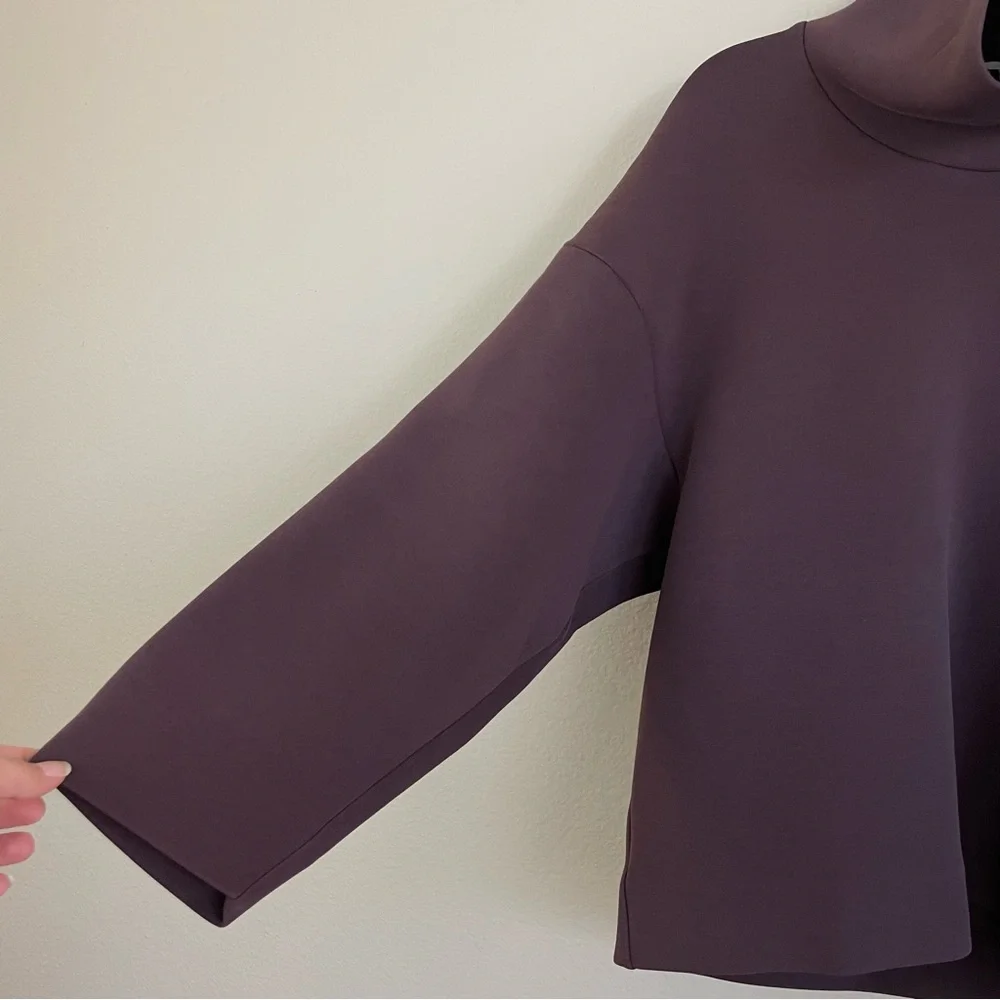 COS Purple Roll Neck Scuba Top Sweater Size XS - Picture 6 of 9